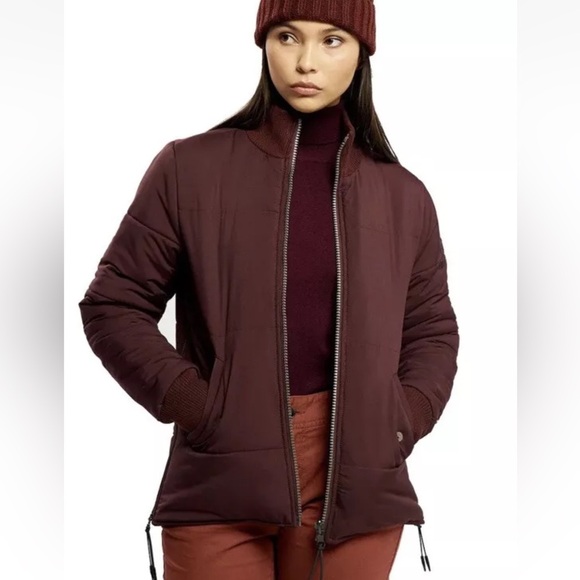 NORDEN PROJECT reversible puffer jacket burgundy black sustainable recycled - Picture 5 of 16